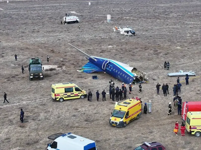 An Azerbaijan Airlines plane crashed near Aktau, Kazakhstan, on Christmas Day. Dozens are feared dead, with 27 survivors, including three children.